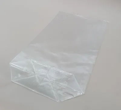 Produktbild von Kreuzbodenbeutel 14,5x5,2x23,5cm Transparent (100 Stück) [CBB1423]