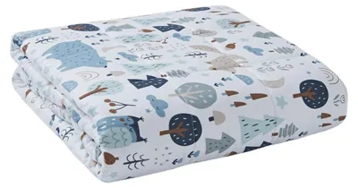 Image de Couverture lestée pour enfants 100 % coton, édition « Forêt » - Oeko-Tex Standard 100, double couture pour une meilleure durabilité, répartition parfaite du poids grâce à de petits compartiments, température stable, billes de verre hypoallergéniques, boucles spécialement conçues pour fixer la housse, housse en coton naturel et respirant - [« Oeko-Tex 100 »] - Couette lestée