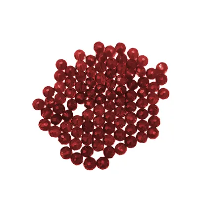 Image de Perles en verre - Type 'Faceted' - 160 pièces - 3 mm - Rouge foncé