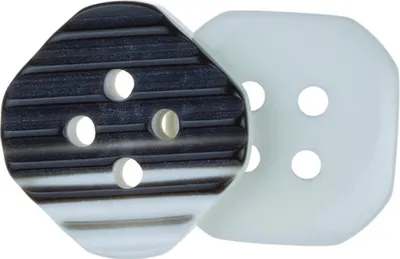 Obrázok produktu pre Gombík – balenie po 10 ks – 13,5 x 13,5 mm – hnedý, biely