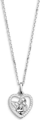 Produktbild von Xenox XS3552 Halskette mit Anhänger Damen Herz Schutzengel Sterling-Silber
