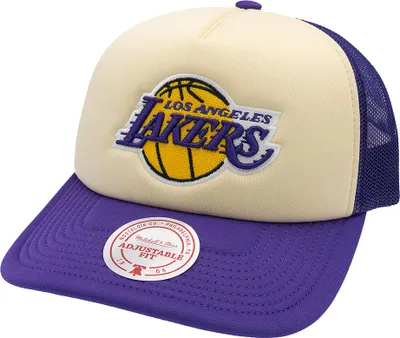 Produktbild von Mitchell & Ness NBA Vintage Block Trucker Cap Los Angeles Lakers cream/purple