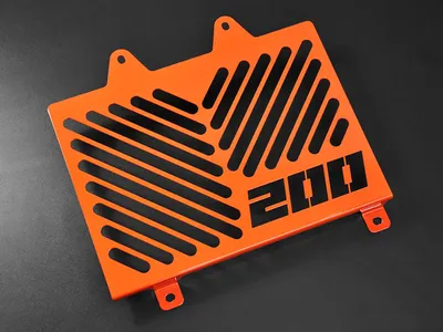 Zdjęcie produktu dla Osłona chłodnicy ZIEGER kompatybilna z KTM 200 Duke Design Logo pomarańczowy