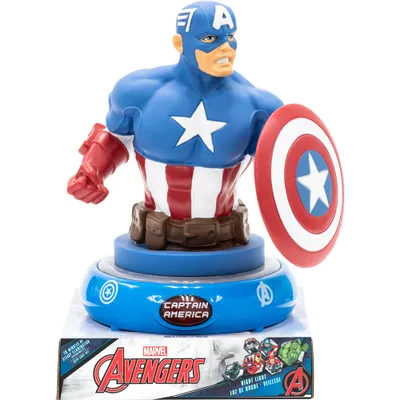 Produktbild von Captain America Nachttischlampe Nachtlicht Kinder LED 3D Avengers