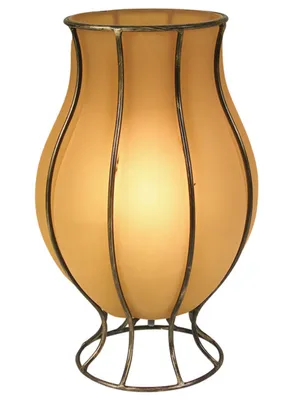 Zdjęcie produktu dla Näve Leuchten ORIENT lampa stołowa z oprawką E14 ORIENT lampa stołowa z oprawką E14 - szklany wazon "Orient", lampa stołowa wykonana z metalu i szkła w kolorze pomarańczowym, wysokość 28 cm, Ø 16 cm, oprawka E14