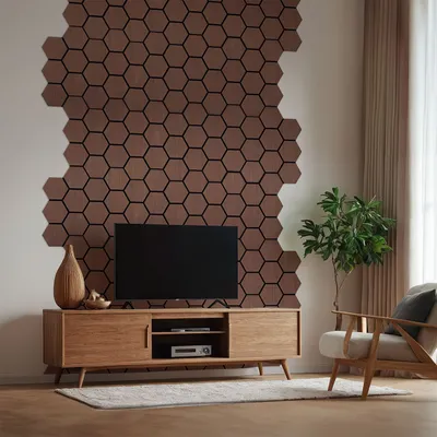 Produktbild von Homestyle4u Wandpaneel 8er Set AkustikpaneeleBraun Walnuss Holz Schallschutz