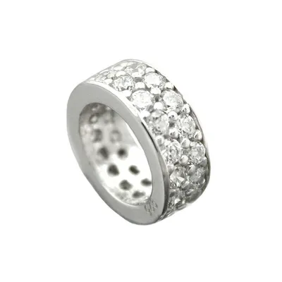 Produktbild von Anhänger 9x3mm Taufring Zirkonias rhodiniert Silber 925 silber 9x3mm