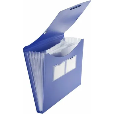 Produktbild von Fächer Gummizugmappe A4 PP 5 Fächer Gummizug vollfarbig blau