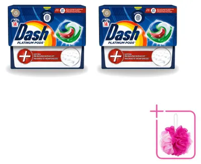 Produktbild von 2 x Dash Platinum Pods - Waschmittelkapseln für weiße und bunte Wäsche - Sparpackung - 2 Stücke