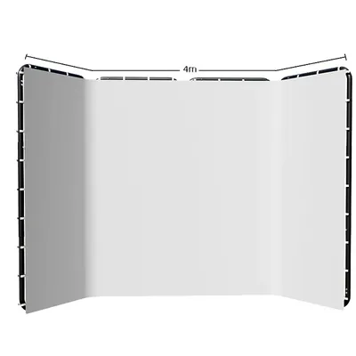 Obrázek produktu pro Rám stojanu na pozadí, nastavitelná velikost, speciální tkanina na plátno, 240x400cm Bílá