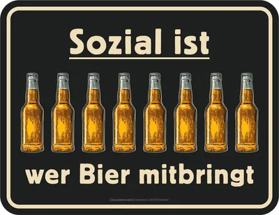 Produktbild von Bier - Fun-Schilder - Sozial