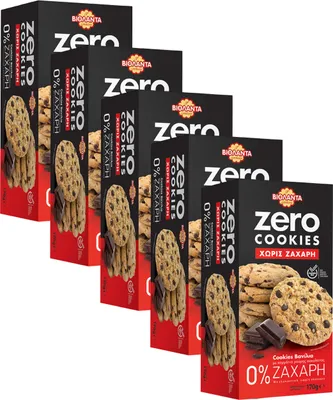 Produktbild von Cookies Doppelkekse Vanille-Kekse mit dunklen Schokostückchen ohne Zucker 850g aus Griechenland