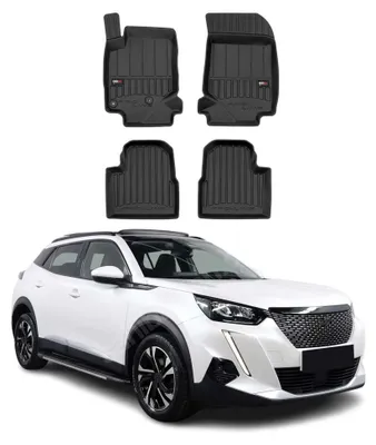 Imagen del producto de Alfombrillas de goma (TPE) para Peugeot 2008, modelo 2019-2025, color negro, juego de 4 piezas