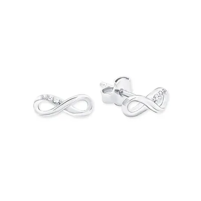 Produktbild von s.Oliver 2017247 Damen Ohrstecker Infinity Silber Weiß