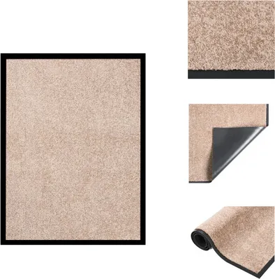 Produktbild von vidaXL Fußmatte Beige 60x80 cm -  Fußmatten