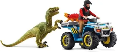 Produktbild von Spielset Prähistorisch Vélociraptor, Quad, 5 Teile, Jungen und Mädchen, 4+ Jahre, Schleich 41466