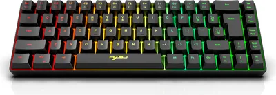Produktbild von HXSJ V200 K68 68-Tasten-Minitastatur, mehrere RGB-Lichteffekte | 19 Tasten konfliktfrei | ABS-Injektionstastenkappen, schwarz