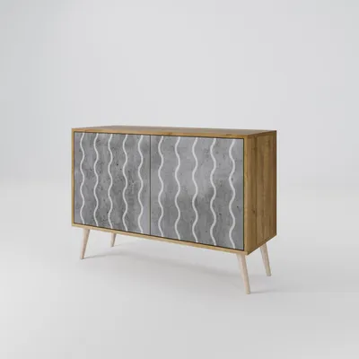 Produktbild von Spacerebels Kommode mit 2 Türen - Sideboard Komodenschrank - Highboard - Kleiderschrank Möbel - Wohnzimmer Schlafzimmer - 57,5×111×42 (HxBxT)