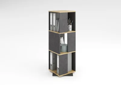 Produktbild von TOWER Regal drehbar 3 Ebenen von FMD Matera / Artisan Oak