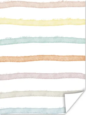 Produktbild von MuchoWow® Poster Linie - Pastell - Regenbogen - Muster 90x120 cm - Wohnzimmer