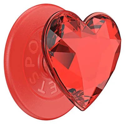 Produktbild von PopSockets, PopGrip Premium MagSafe Halter Kristall für Stand und Selfie, Rot