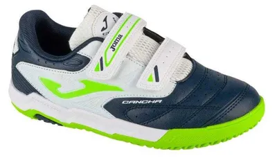 Immagine prodotto di Joma - Scarpe da indoor per bambini "Cancha" PP5078 (taglia 30,5 EU) (Bianco/Blu navy/Verde)