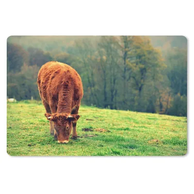 Produktbild von MuchoWow® Mauspad Mousepad Kuh - Braun - Baum - Natur 27x18 cm - Mousepads - Maus Mat - Pad - Mausunterlage - Büroartikel - Desk Matten
