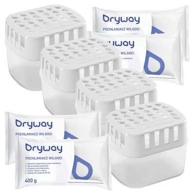 Zdjęcie produktu dla Wkład do osuszacza powietrza – 4× 400 g pochłaniacza wilgoci