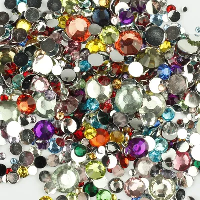 1000 Harzsteinchen 2-5mm, 20 Farben, gemischt