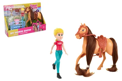 Produktbild von Pferderenn-Set mit Figur 12,5 cm