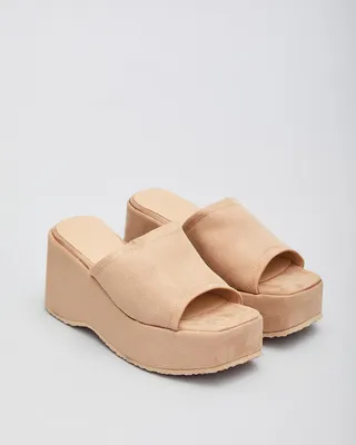 Produktbild von Slip-on Wedge Sandalen  Suedine