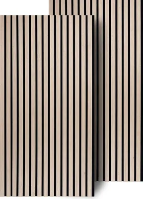 Produktbild von Bettizia 2 Stück Selbstklebend Akustikpaneel Wandpaneel Moderne Wandpaneele Akustik HolzwandHolz MDF Wandpaneele 120x60x2.1cm Eichenholzfarbe