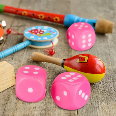Produktbild von Rosa Schaumstoffwürfel-Set - 6 weiche Zahlenwürfel für Kinder