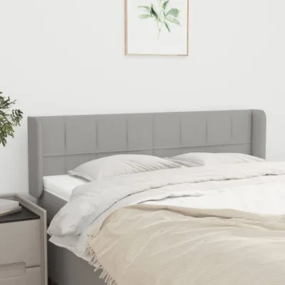 Produktbild von Kopfteil mit Ohren Hellgrau 147x16x78/88 cm Stoff , Kopfteile Design 2024