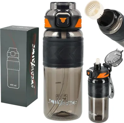 Immagine prodotto di Borraccia in Tritan da 600 ml con misurino - nero
