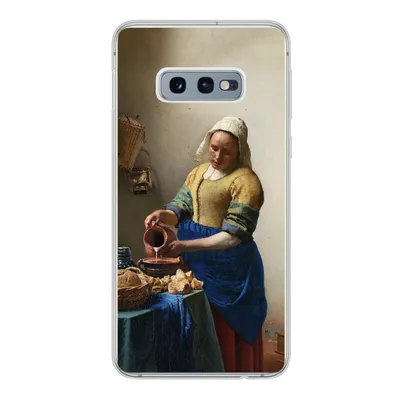 Produktbild von MuchoWow® Handyhülle Schutzhülle Hülle für Samsung Galaxy S10e Das Milchmädchen - Vermeer - Alte Meister Silikon Softcase Handy Hülle - Handy