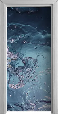 Produktbild von Tür Selbstklebende 90x210 cm Türfolie Türtapete Klebefolie - Blaues Wasser