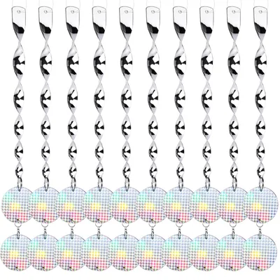 Image de Vogelverschreckers réfléchissants, lot de 10 - Répulsifs pour oiseaux pour balcon - Décoration de jardin - Longueur totale : 45 cm - Pour éloigner les oiseaux