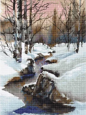 Produktbild von Auslaufmodell Luca-S Kreuzstich Set "Winter", Zählmuster, 35x47cm