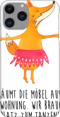 Produktbild von Mr. & Mrs. Panda Iphone 11 Pro Handyhülle Fuchs Ballerina - Weiß - Geschenk, Geburtstag, Yeah, Party, Ballett, Premium Kunststoff, Handy Case