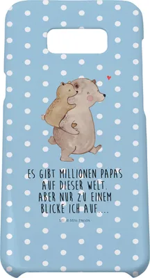 Produktbild von Mr. & Mrs. Panda Samsung Galaxy S8 plus Handyhülle  Papa Bär - Blau Pastell - Geschenk, Cover, Vatertag, Handy, Hülle, Case, Geburtstag, Muttertag