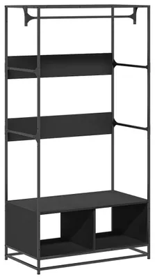 Zdjęcie produktu dla vidaXL Wieszak na płaszcze czarny 90x50x180 cm materiał drewnopochodny