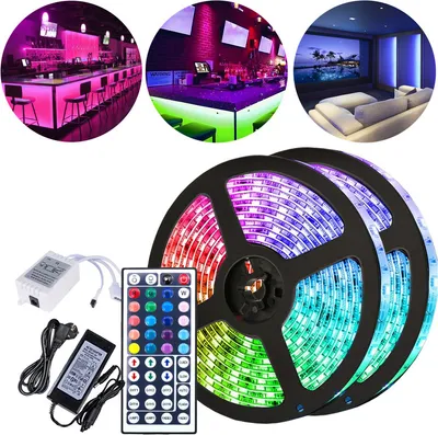 Immagine prodotto di Set di strisce LED TolleTour 2M, striscia LED RGB 5050 SMD, striscia LED 30 LED, LED non impermeabile (IP20), con 44 pulsanti di controllo remoto