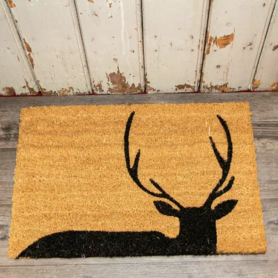 Produktbild von Landhaus Türmatte; Kokosmatte, Fussmatte HIRSCH Jagd Deko