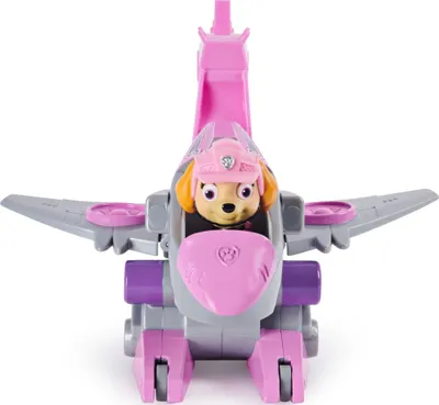 Produktbild von Paw Patrol Dino Rescue Skye Figur + Jet-Fahrzeug + Dinosaurier