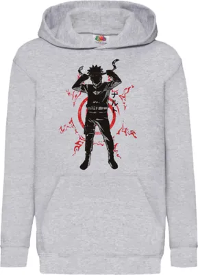 Produktbild von Kinder Kapuzenpullover Naruto Naruto 05, 12-13 Jahr - 152 / Grau