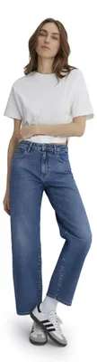 Zdjęcie produktu dla Spodnie jeans damskie Mavi Leila, kolor: ciemny, efekt szczotkowany, styl lat 90., rozmiar: 31/30
