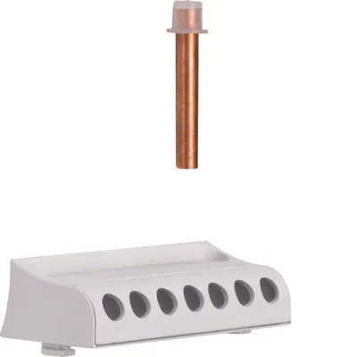 Produktbild von HAGER Zusätzlicher Verteilerblock N 100A - 7 Klemmen KJ07NB