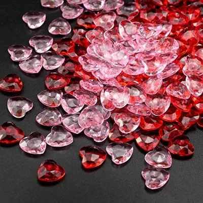 Zdjęcie produktu dla Kryształy diamentowe serca akrylowe dekoracyjne na wesele 500 szt