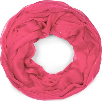 Produktbild von styleBREAKER Damen Loop Schal mit Glitzer-Effekt | Einfarbiger Schlauchschal aus weicher Viskose | Leicht & Elegant | 87 x 93 cm